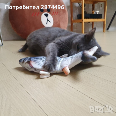 3117 Котешка играчка - плюшена риба, снимка 10 - За котки - 36398661