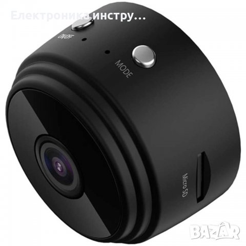 Мини Скрита Камера Smartis А9, Шпионска камера, Wireless, Full HD, Нощно виждане, Черен, снимка 4 - Камери - 36967908