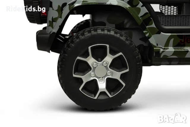 Офроуд акумулаторен автомобил  JEEP RUBICON Камофлаж– 4x4, до 35кг., с дистанционно и LED,, снимка 13 - Детски велосипеди, триколки и коли - 49975893
