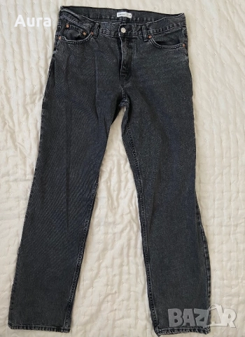 straight-leg jeans washed black 