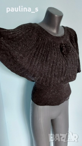 Четири различни броя / Дамски вълнен топ тип блуза, елек, жилетка , снимка 5 - Корсети, бюстиета, топове - 51837616