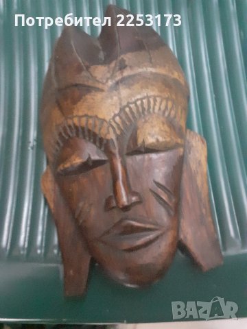 Дървена маска за стена, снимка 1 - Декорация за дома - 43712425