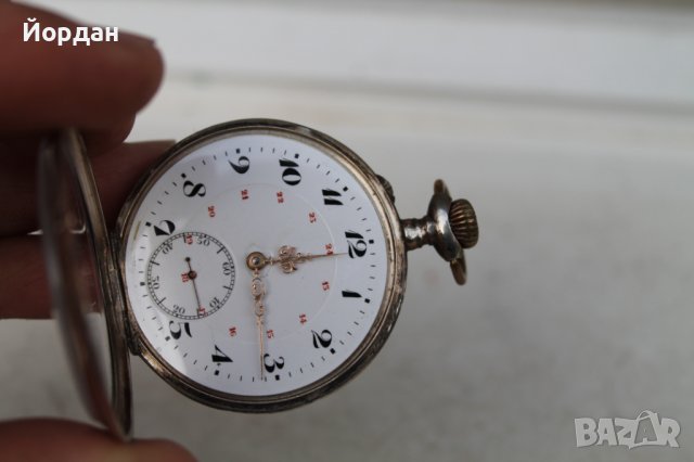 Джобен сребърен Швейцарски часовник 49 мм, снимка 9 - Колекции - 39376314