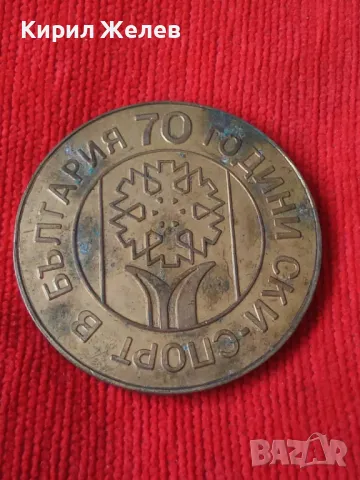 Рядък плакет от соца 70г. СКИ СПОРТ В БЪЛГАРИЯ бронзов за КОЛЕКЦИОНЕРИ 47290, снимка 8 - Антикварни и старинни предмети - 46641125