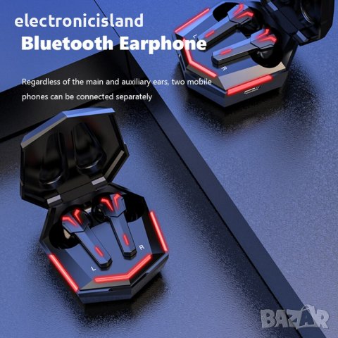 Безжични bluetooth геймърски слушалки KS06 TWS  Bluetooth 5.0, Шумопотискащи, музика, спорт, снимка 4 - Безжични слушалки - 37405936