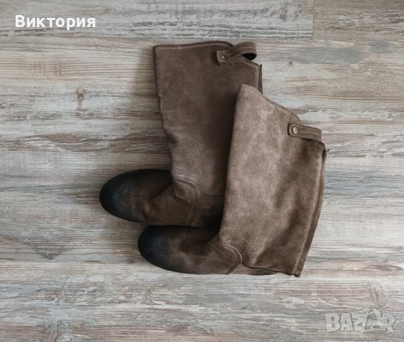 Дамски Ботуши от естествен велур, номер 38, снимка 4 - Дамски ботуши - 43355021