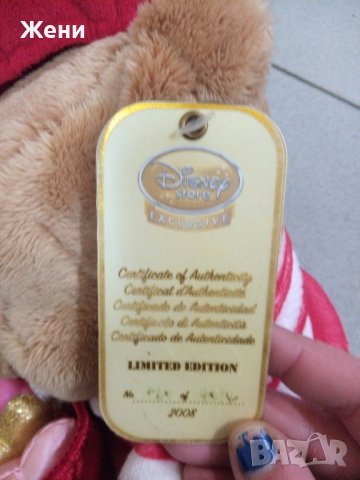 Колекционерско плюшено мече Мечо Пух Disney Store Winnie The Pooh Valentine, лимитирана серия, снимка 2 - Плюшени играчки - 44057835