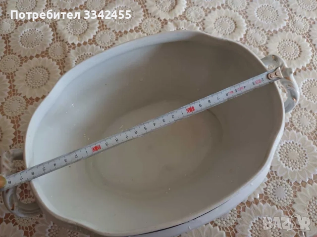 Стар порцеланов супник, снимка 4 - Антикварни и старинни предмети - 51571737