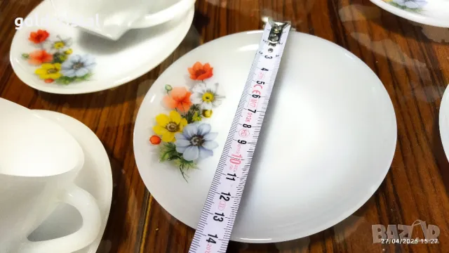 френски аркопал чаши за чай , снимка 5 - Антикварни и старинни предмети - 50096229