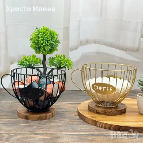 Oрганайзер кошница за съхранение на кафе капсули Метална чаша , снимка 3 - Аксесоари за кухня - 49286315