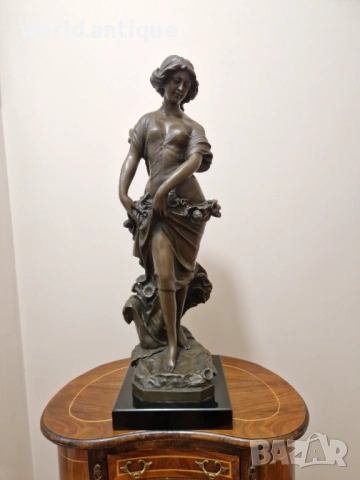 Превъзходна антикварна френска бронзова фигура статуетка скулптура 