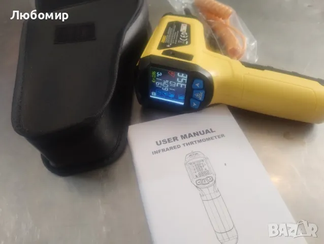 Инфрачервен термометър Температурен пистолет с K-сонда MESTEK Безконтактен

, снимка 7 - Друга електроника - 47999412