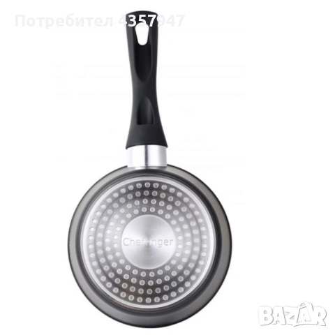 🍳 Комплект тигани Cheffinger с мраморно покритие – 3 части, черен цвят, снимка 4 - Други стоки за дома - 53155805
