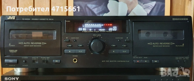 JVC TD-W254 AutoReverse  двукасетъчен дек Dolby B/C HX Pro