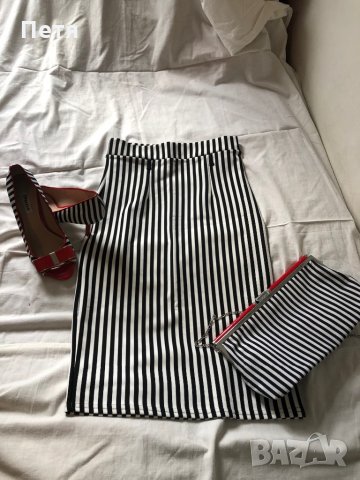 Dune Дамски обувки и чанта райе и пола, снимка 5 - Дамски обувки на ток - 28739463