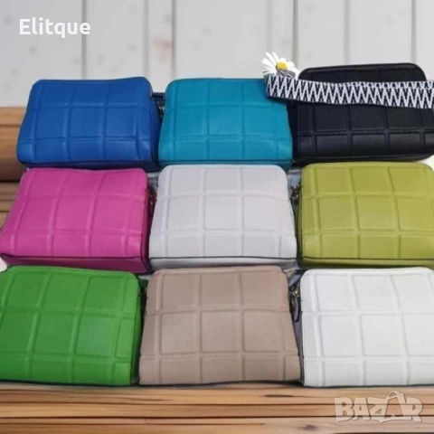 Стилна дамска к. капитонирана чанта с дълга дебела дръжка и отделение с цип, снимка 5 - Чанти - 52854728