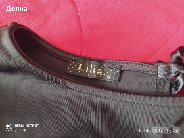 Рокля в черно и златисто на Lilia fashion Plovdiv, размер S, снимка 3 - Рокли - 36767821