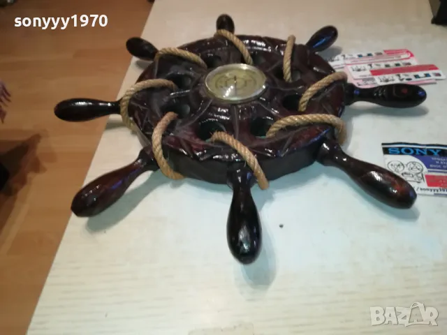 MADE IN SPAIN-БАРОМЕТЪР РУЛ 43СМ-ВНОС FRANCE LNWCR1211241000, снимка 4 - Антикварни и старинни предмети - 47935920