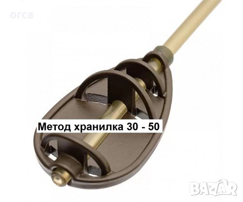 Метод фидер хранилка с противооплитаща тръбичка – Metal Long модел, снимка 3 - Такъми - 43368085