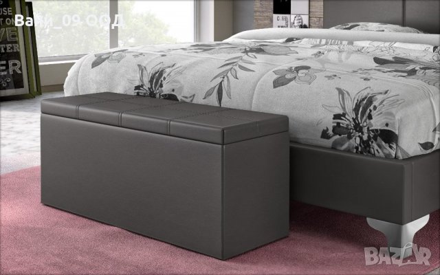 Стабилна кожена табуретка-ракла в 8 цвята, снимка 3 - Дивани и мека мебел - 33315749