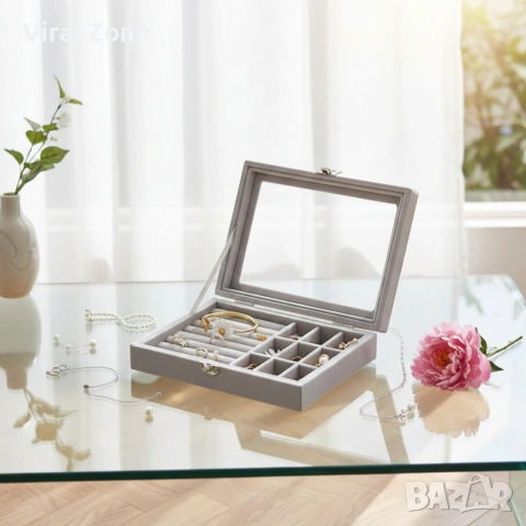 Кутия за съхранение на бижута – 24 места за перфектен ред, снимка 3 - Други - 53480170