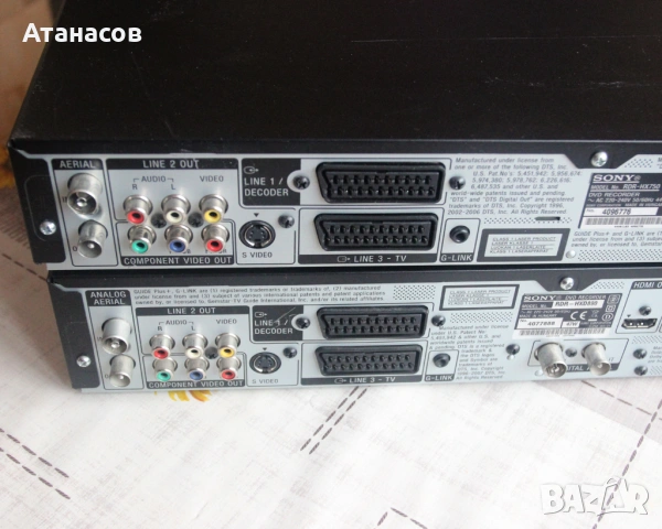 DVD Recorder Sony RDR-HXD890, RDR-HX750, снимка 5 - Плейъри, домашно кино, прожектори - 53028829