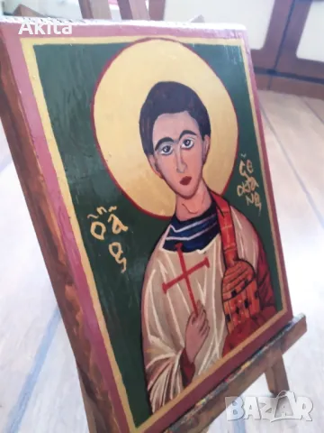Икона на свети  Стефан., снимка 3 - Икони - 39325025