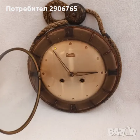 Часовник стенен с гонг Zentra работещ, снимка 3 - Антикварни и старинни предмети - 48908612