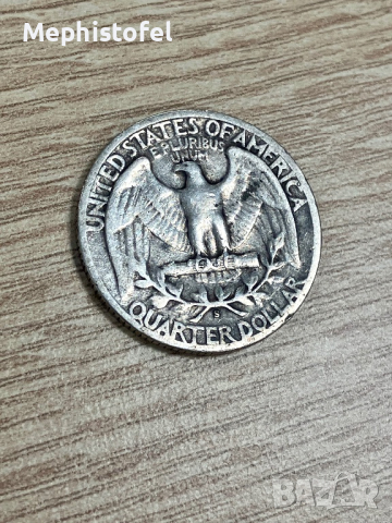 1/4 долар (Quarter Dollar) 1943 г S, САЩ - сребърна монета