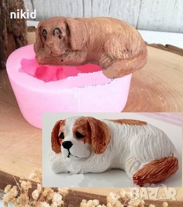 3d голямо куче шпаньол силиконов молд форма калъп гипс шоколад сапун декор, снимка 1 - Форми - 38551103