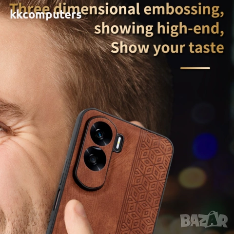 Honor 90 Lite AZNS Удароустойчив Кожен Калъф и Протектор, снимка 3 - Калъфи, кейсове - 53139998