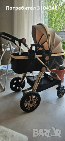 Бебешка и детска количка със сенник и две положения на коша, снимка 2 - Детски колички - 52959168