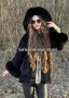 Дамско луксозно палто с лисица код 828