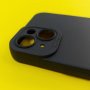 калъф за iPhone 14 силиконов черен матов защита на камерата, снимка 3