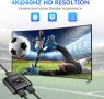 Fokky HDMI Switch/Splitter 4K@60Hz – двуканален алуминиев HDMI адаптер, снимка 7