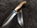 Голям ловджийски нож / Махагоново дърво / BUSCHRAFT , снимка 1 - Ножове - 38529702