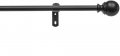 Корниза Amazon Basics със заоблени краища, 122-223 см, диаметър 1,6 см, черен