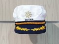 Нова бяла капитанска шапка CAPTAIN с Рул, Унисекс, снимка 4