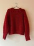 H&M Червен пуловер XS размер с нишки❤️❤️❤️❤️❤️ , снимка 1 - Блузи с дълъг ръкав и пуловери - 43714861