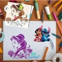 Белл от Красавицата и Звяра стенсил шаблон украса торта боя Scrapbooking, снимка 3