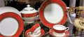 Червен сервиз за хранене- костен порцелан "YoLiSa" за съдомиялна машина, снимка 3