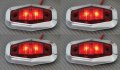 Диодни Лед LED светлини габарити за камион ЧЕРВЕНИ 12-24V 