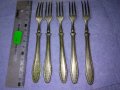 Лот 5 СТАРИННИ ALPACCA Сребърна СПЛАВ АРИСТОКРАТИЧНИ НЕМСКИ ДЕСЕРТНИ ВИЛИЧКИ с МАРКИРОВКА 42190, снимка 3