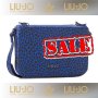 LIU JO 🍊 Дамска чанта с животински мотиви в синьо 22x16x5 cм нова с етикети, снимка 11