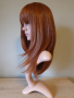 Светло кафява  перука с бретон средна дължина, снимка 1 - Аксесоари за коса - 44667955