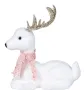 Коледна декоративна фигура, Елен, Бял, 21 см, снимка 2