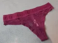 PINK by Victoria's Secret S дантелена дамска танга в бордо, снимка 2