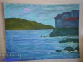 Картина Пайзаж Море масло върху фазер, снимка 3