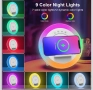 Нощна лампа Bluetooth високоговорител със светлина, безжично зарядно, атмосферна лампа за спалня., снимка 1