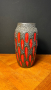 Немска керамична ваза лава стил, снимка 2